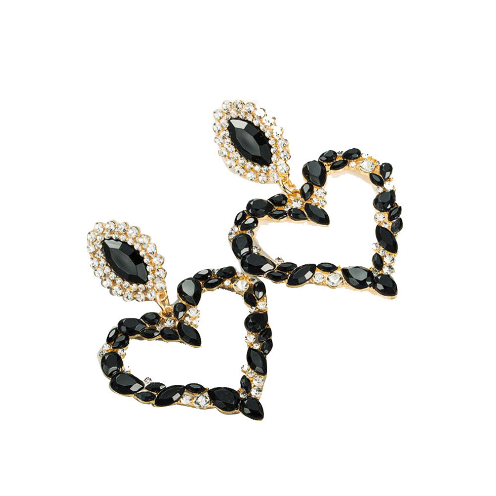 Crystal-Heart Earrings