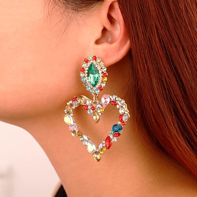 Crystal-Heart Earrings