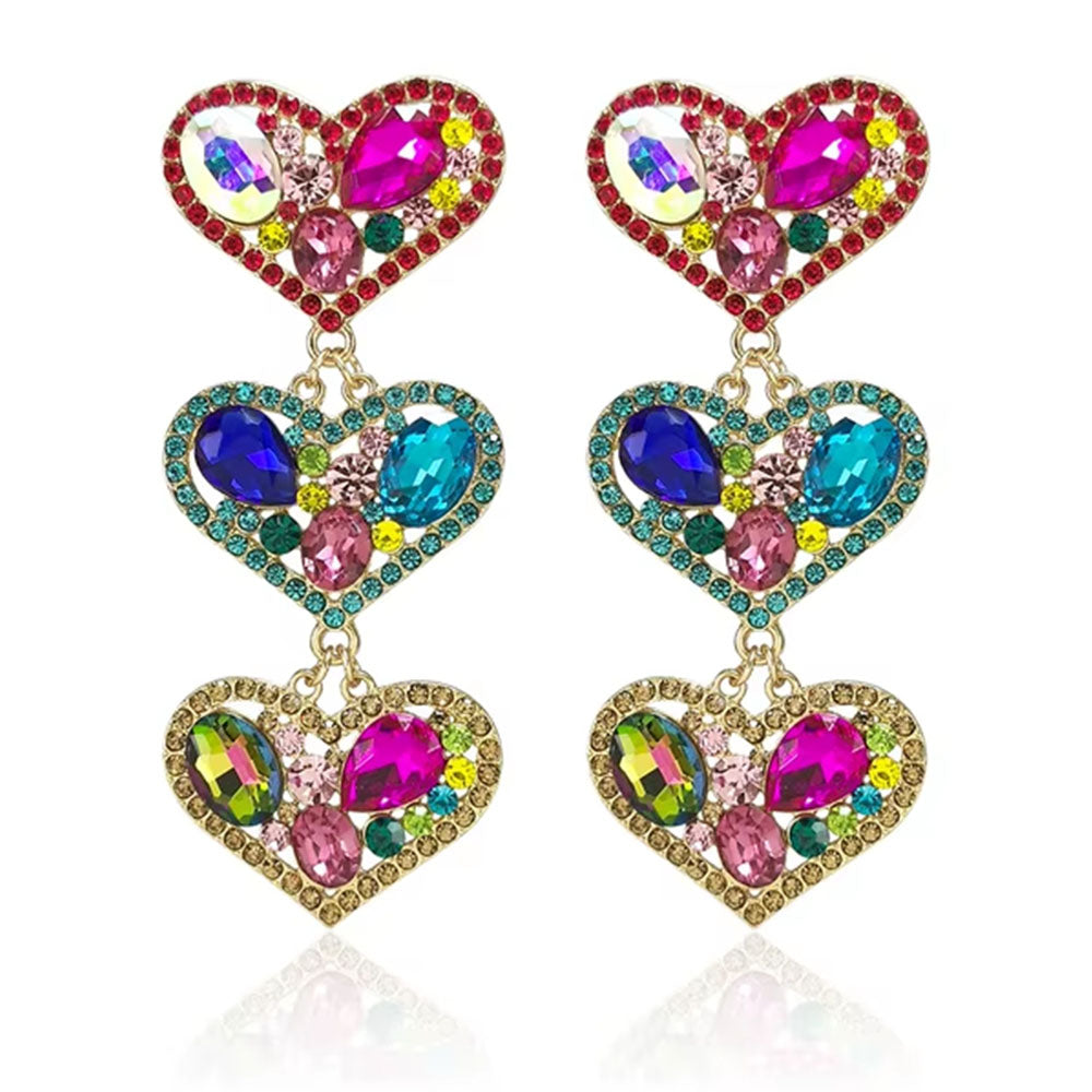 Triplets-Heart Earrings