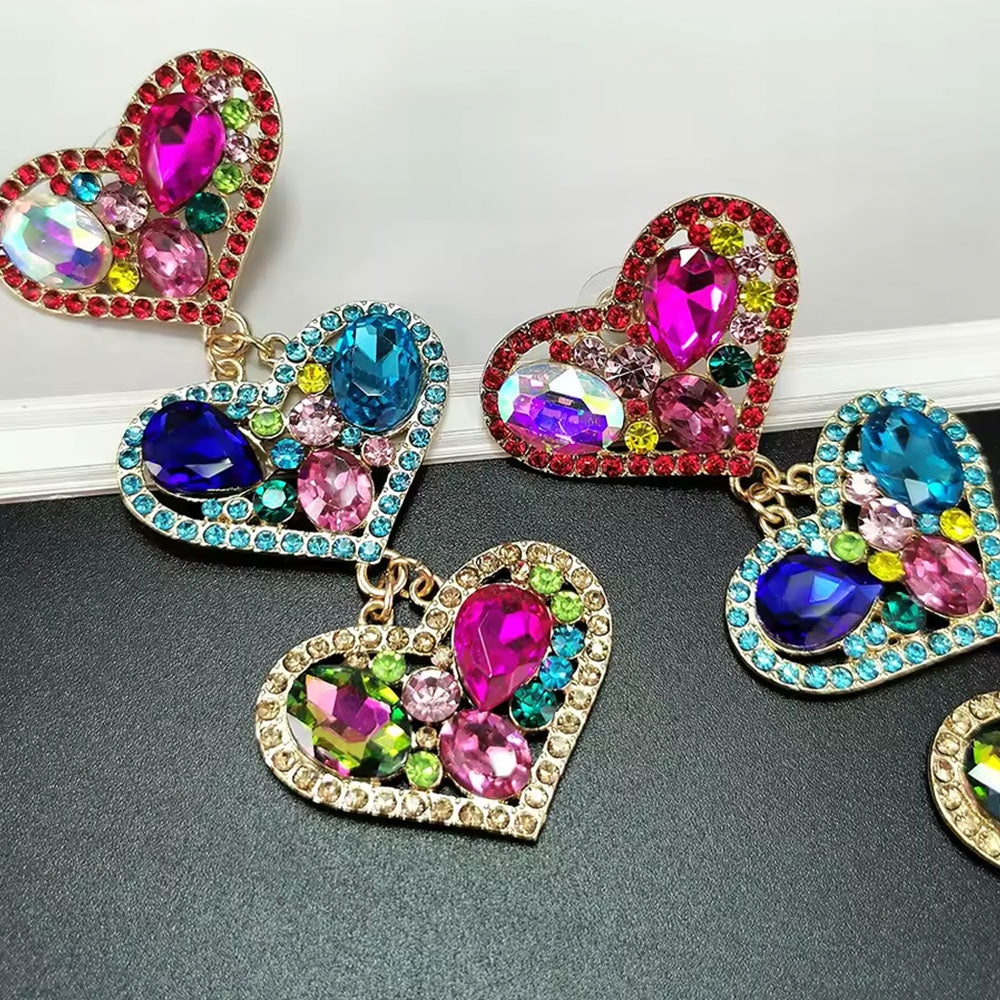 Triplets-Heart Earrings