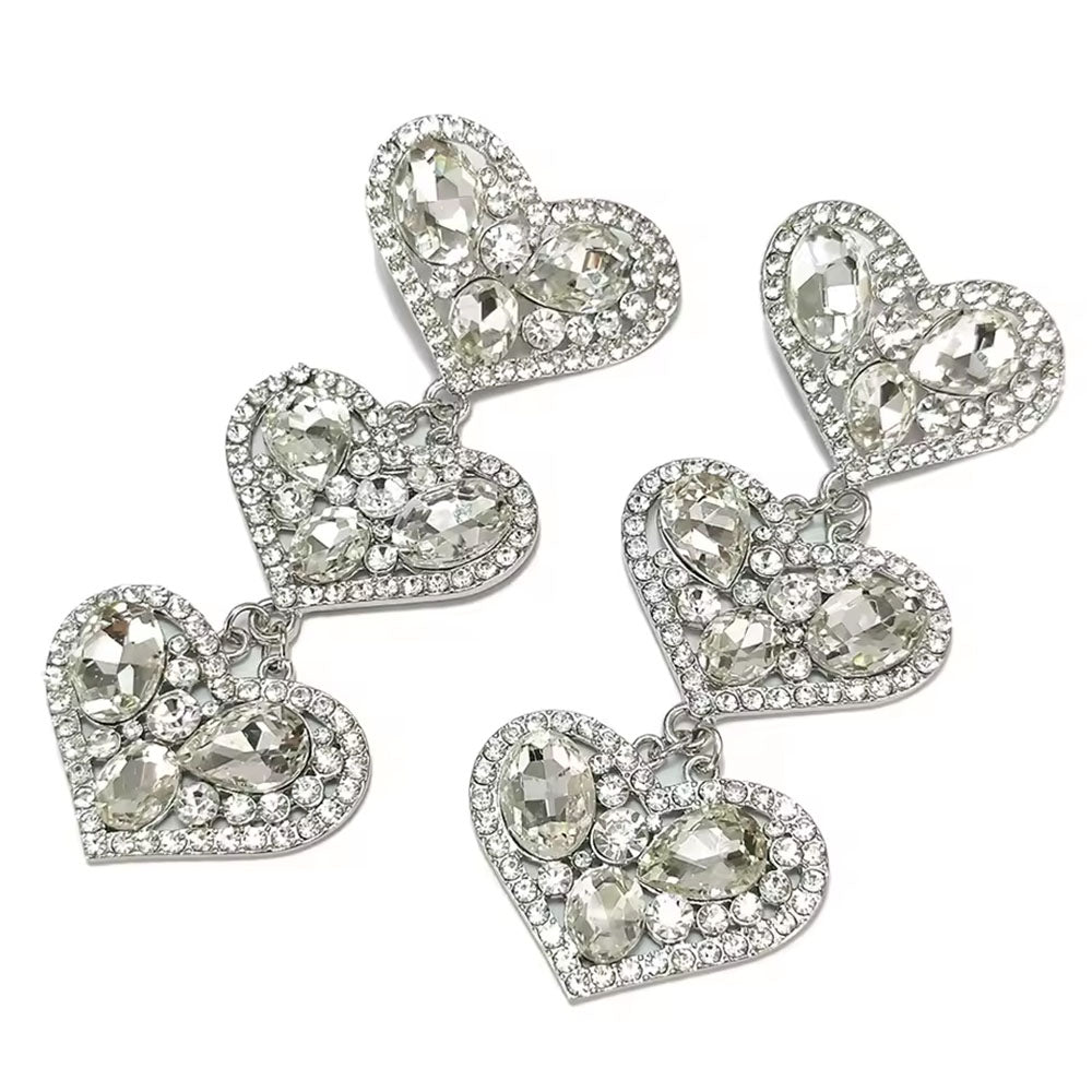 Triplets-Heart Earrings