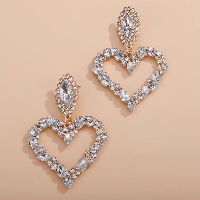 JewelryPrivilegedCrystal-Heart Earrings
