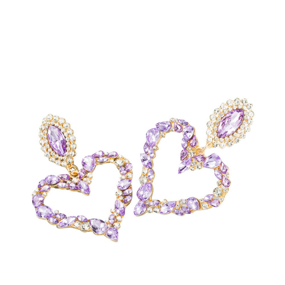 JewelryPrivilegedCrystal-Heart Earrings