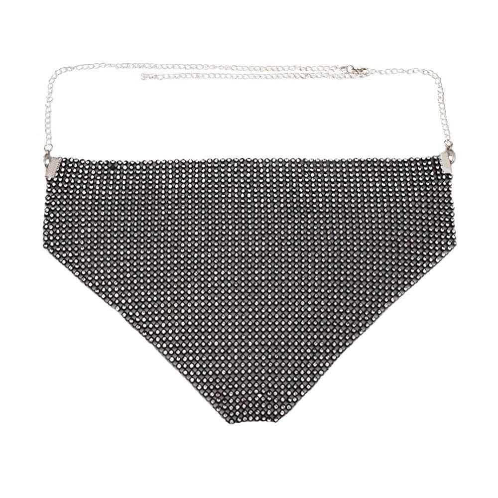 jewelryPrivilegedPOP Rhinestone Mesh Necklace