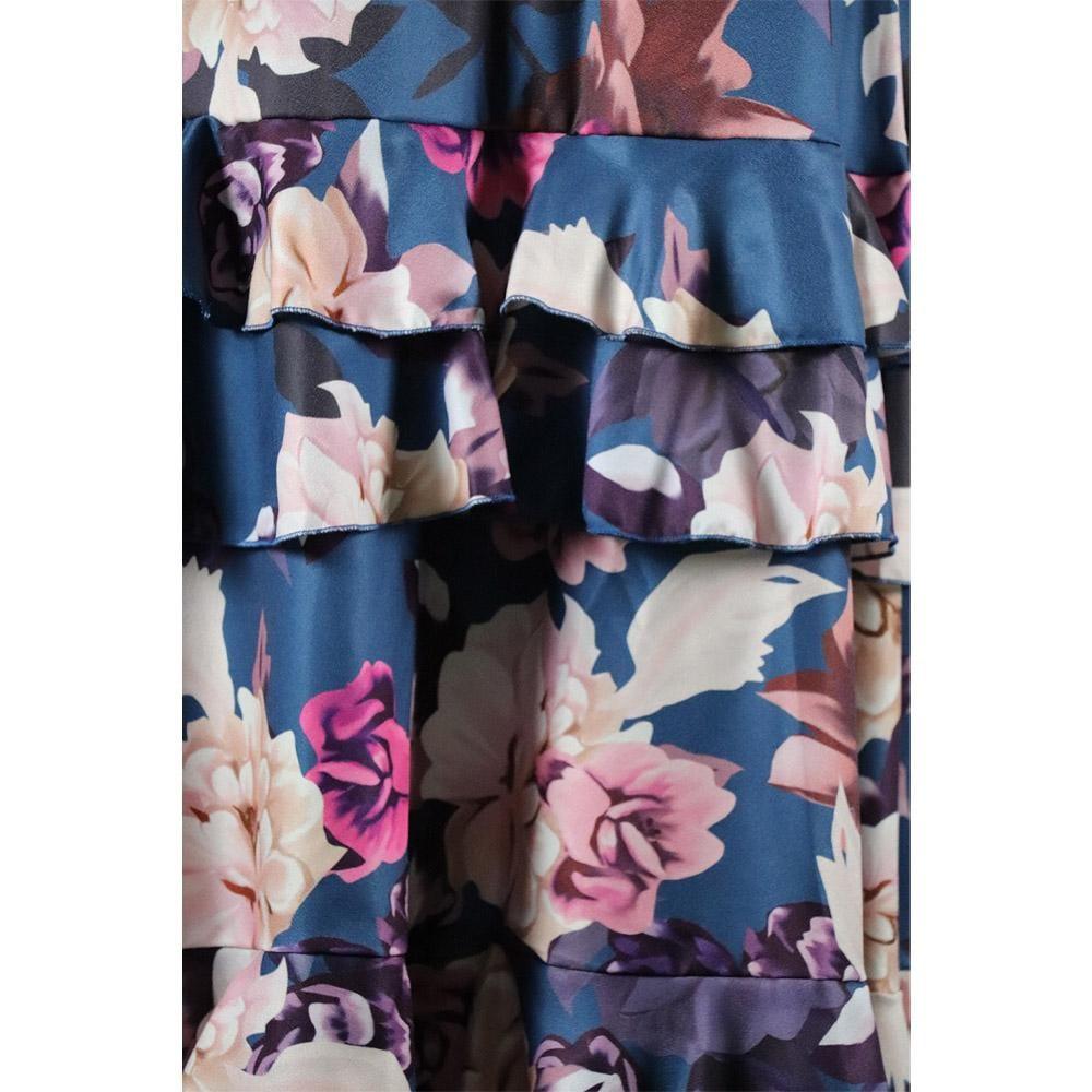 Flor Blue Floral Dress - Privileged
