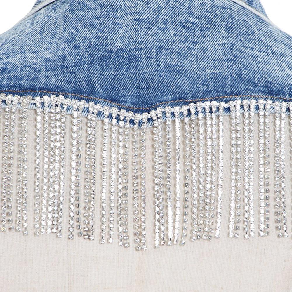 Frinjar Heart Fringe Denim Jacket - Privileged
