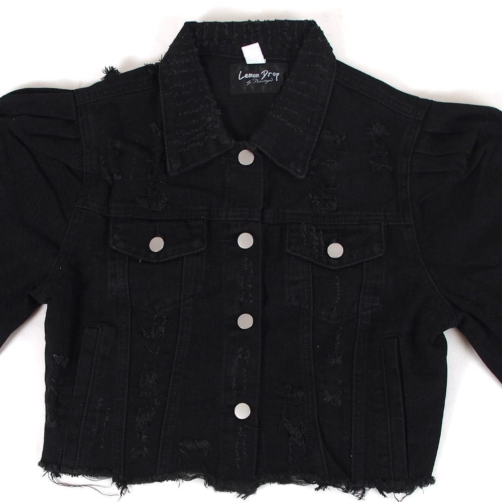Riley Puff Sleeve Denim Jacket - Privileged