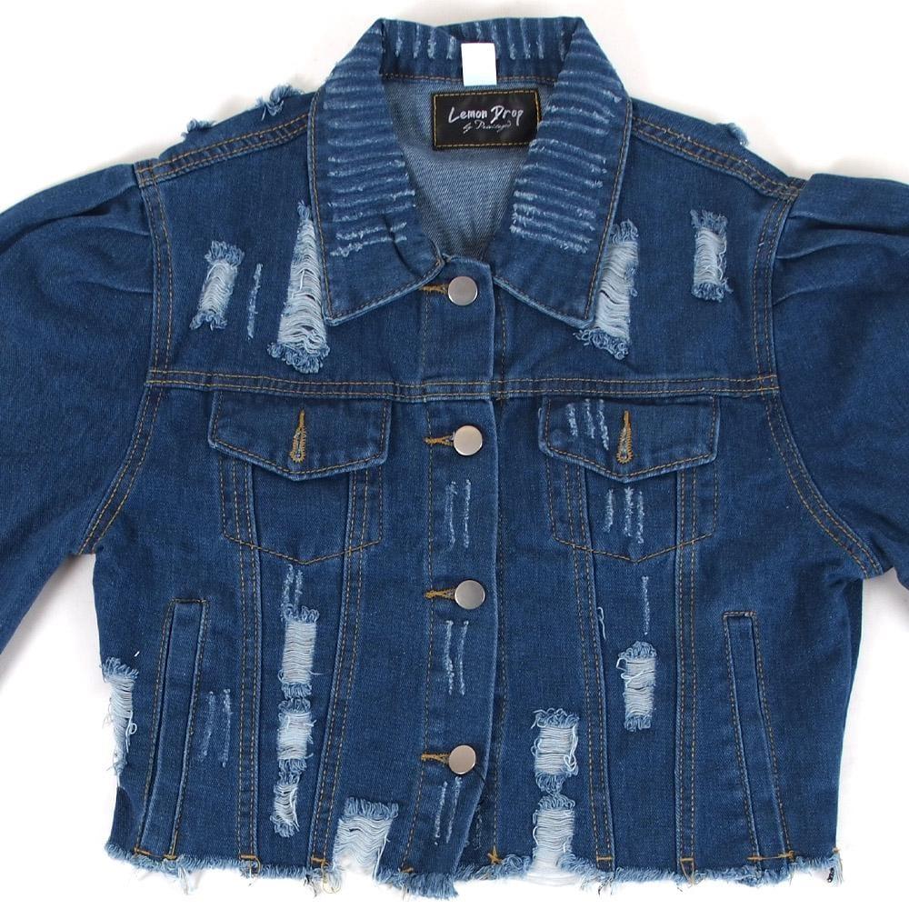 Riley Puff Sleeve Denim Jacket - Privileged