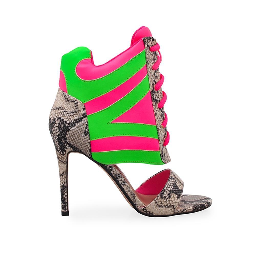 Multi colored women heels