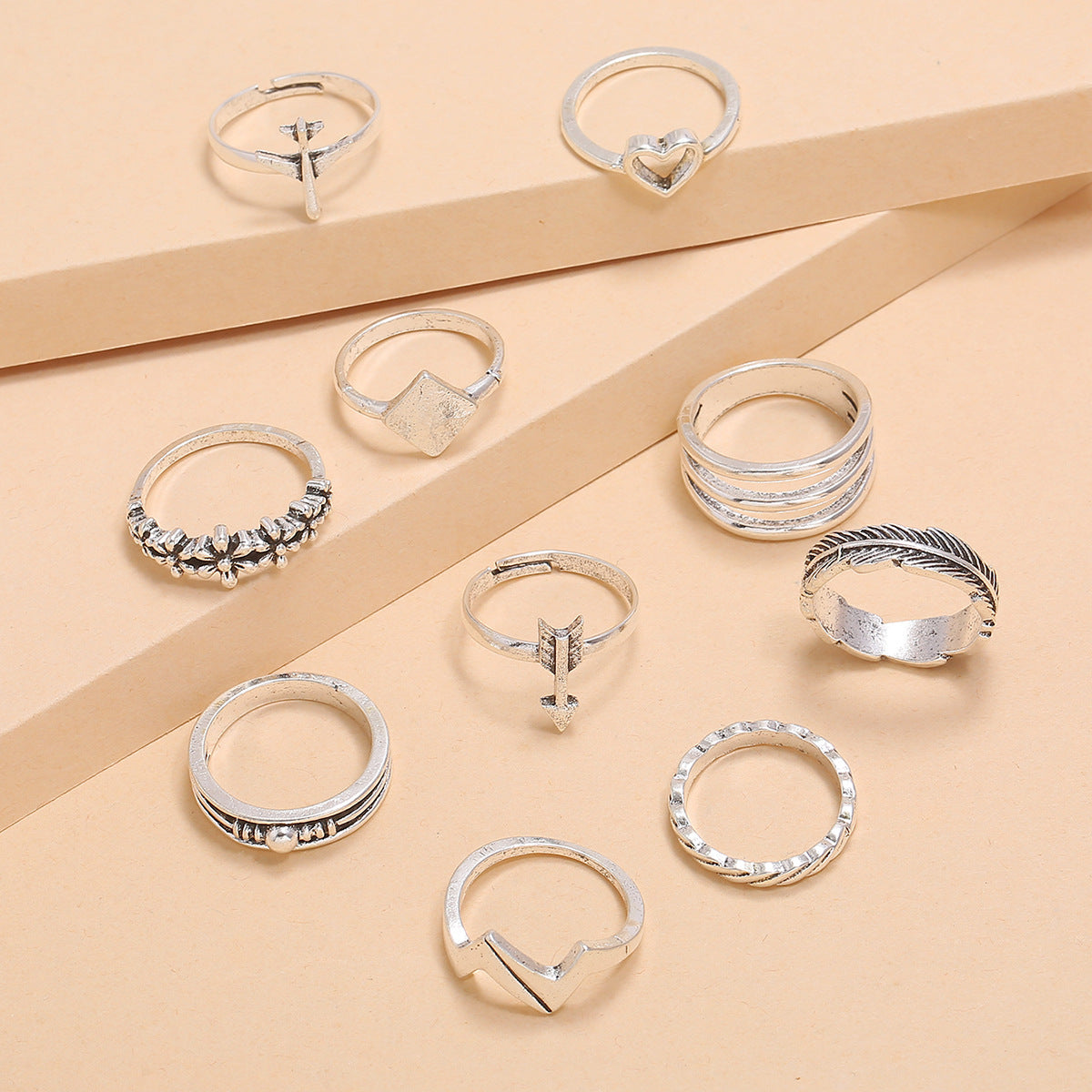 Boho-Chic Rings Set