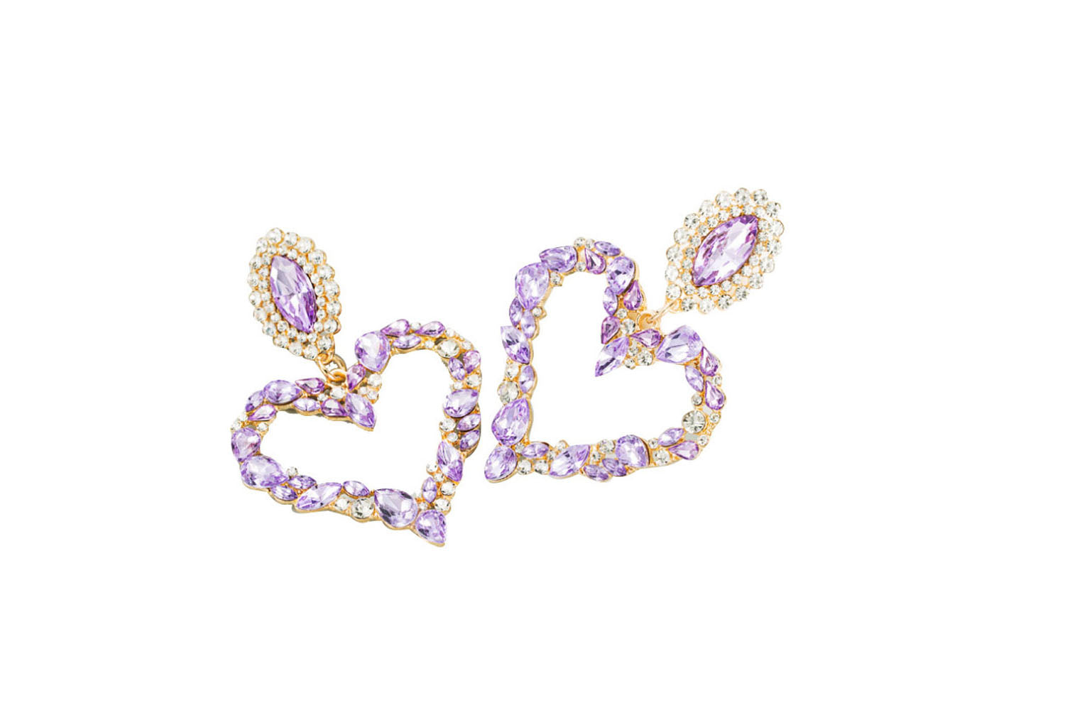 Crystal-Heart Earrings