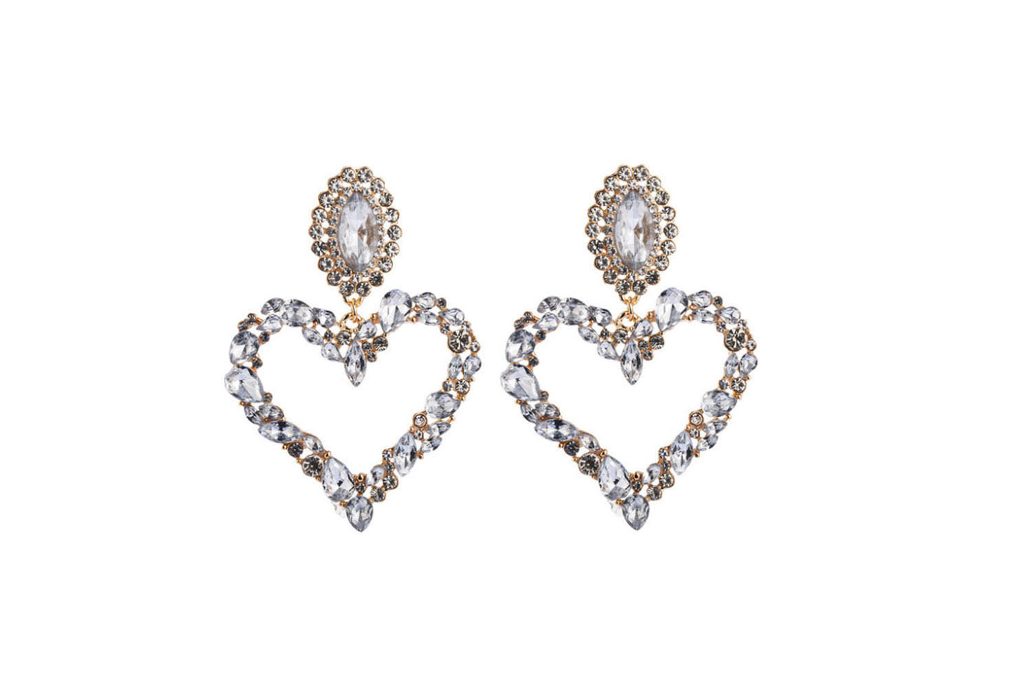 Crystal-Heart Earrings