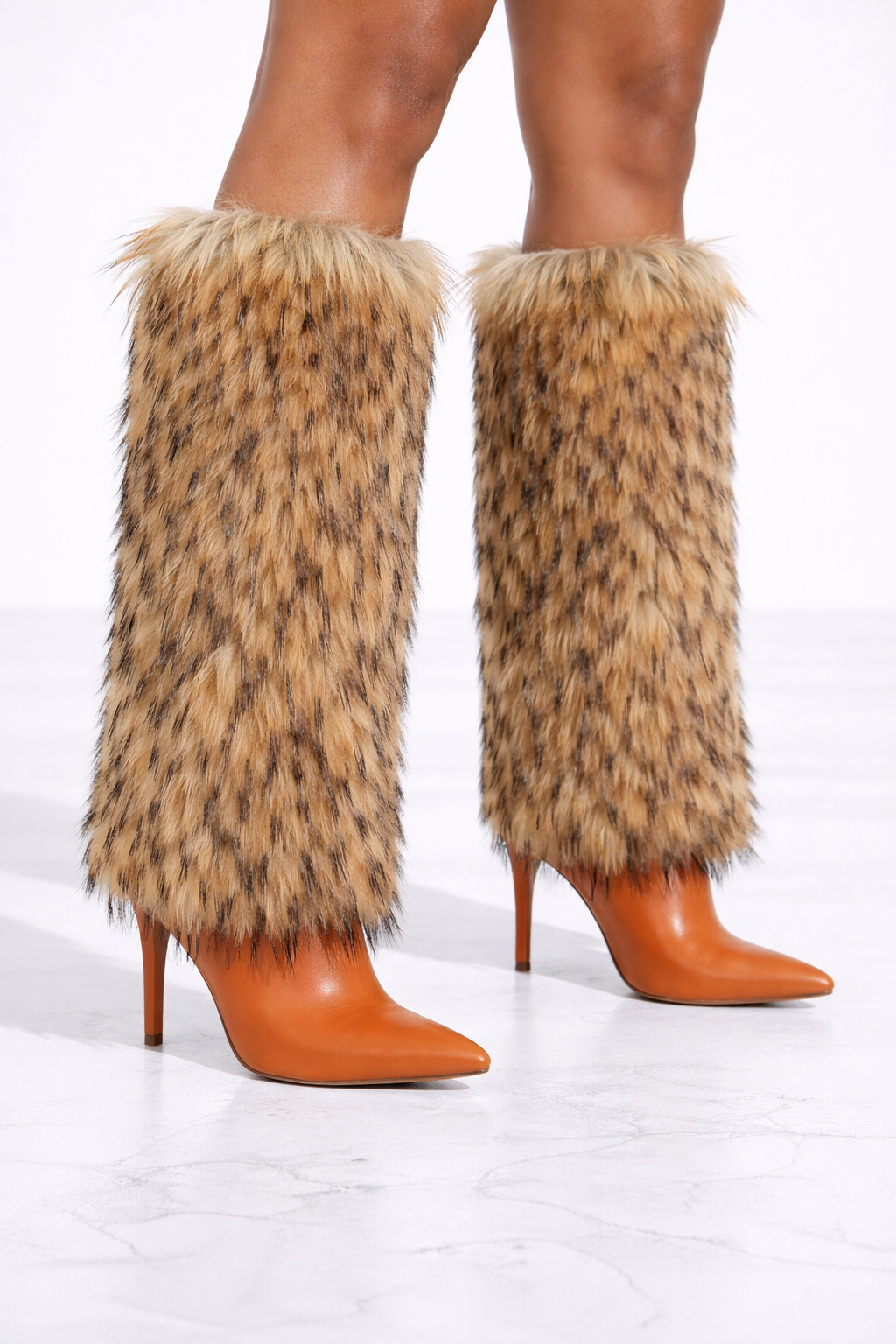 Fairgrove Furry Knee-High Boot Black | Privileged Shoes