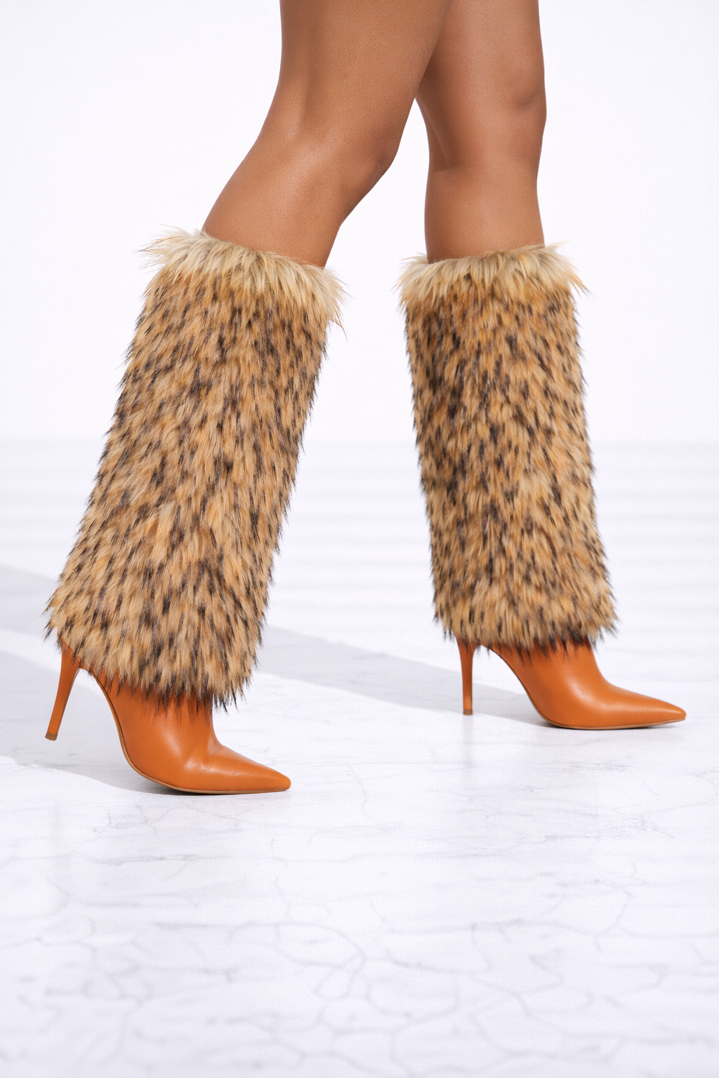 Fairgrove Furry Knee-High Boot Black | Privileged Shoes