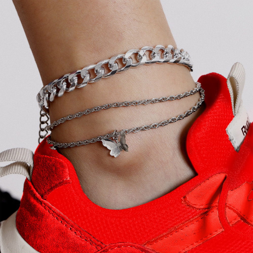 Mariposa Butterfly Charm Anklet