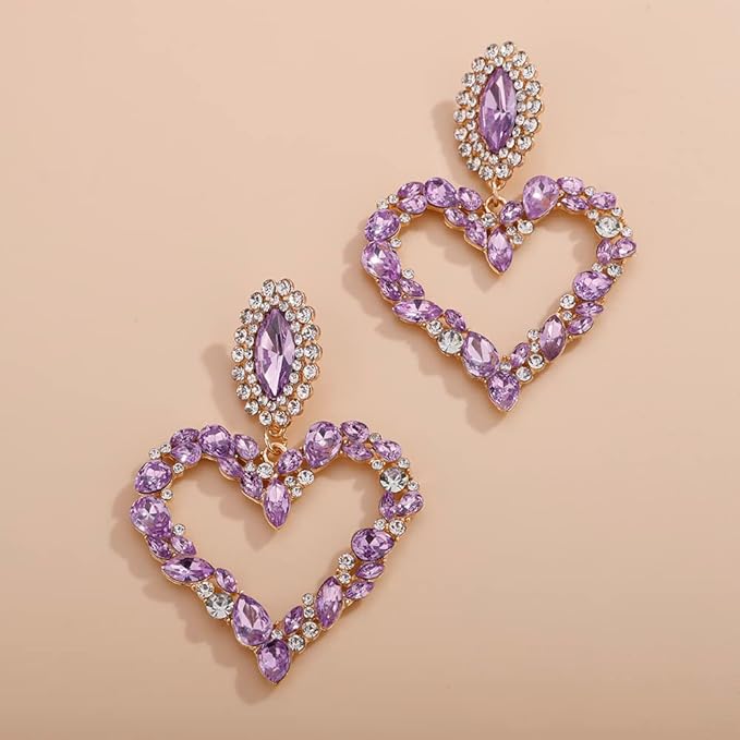 JewelryPrivilegedCrystal-Heart Earrings