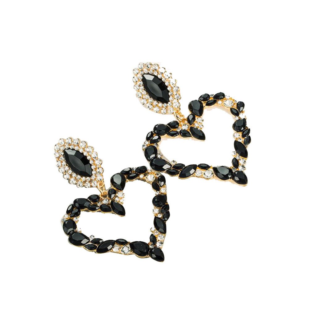 JewelryPrivilegedCrystal-Heart Earrings
