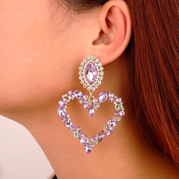 JewelryPrivilegedCrystal-Heart Earrings