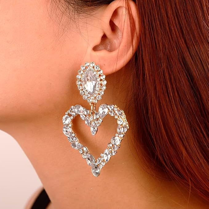 JewelryPrivilegedCrystal-Heart Earrings