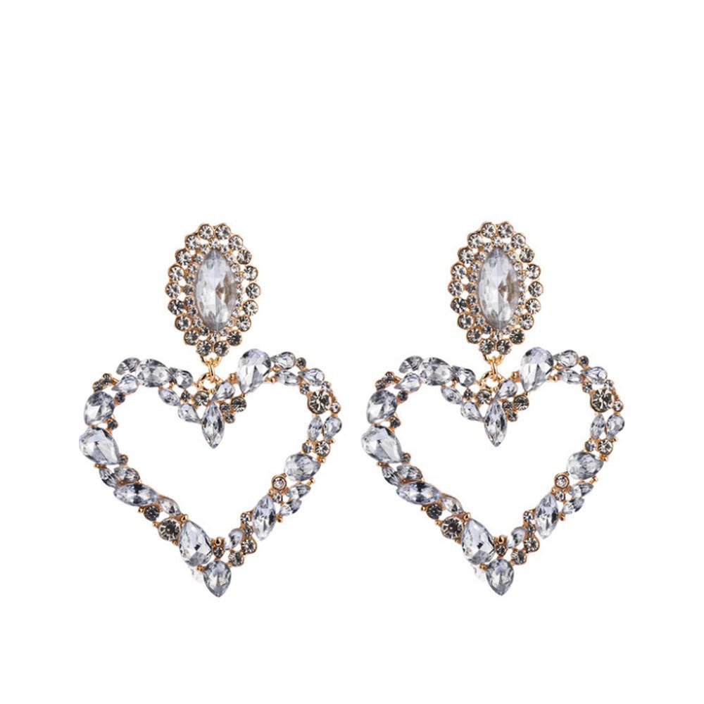 JewelryPrivilegedCrystal-Heart Earrings
