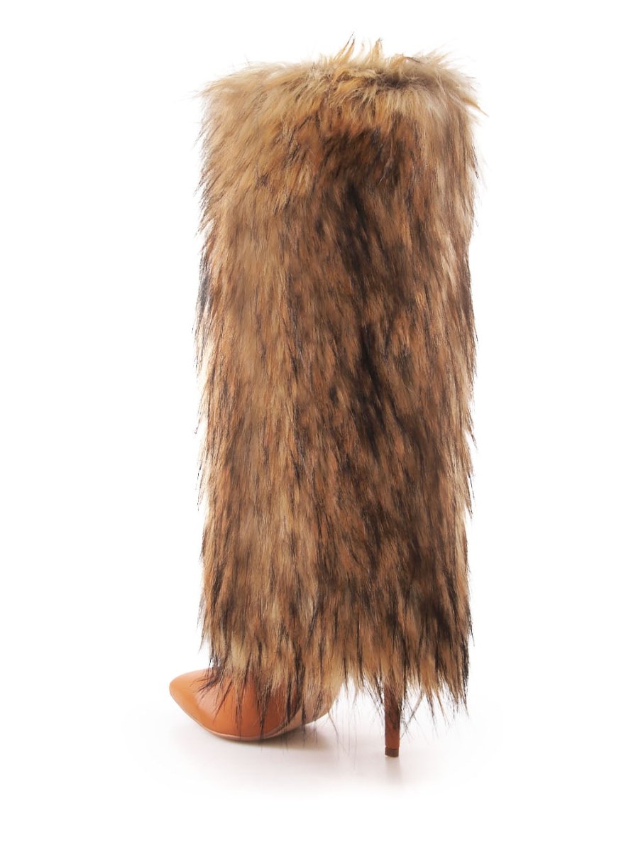 Fairgrove Furry Knee-High Boot Black | Privileged Shoes