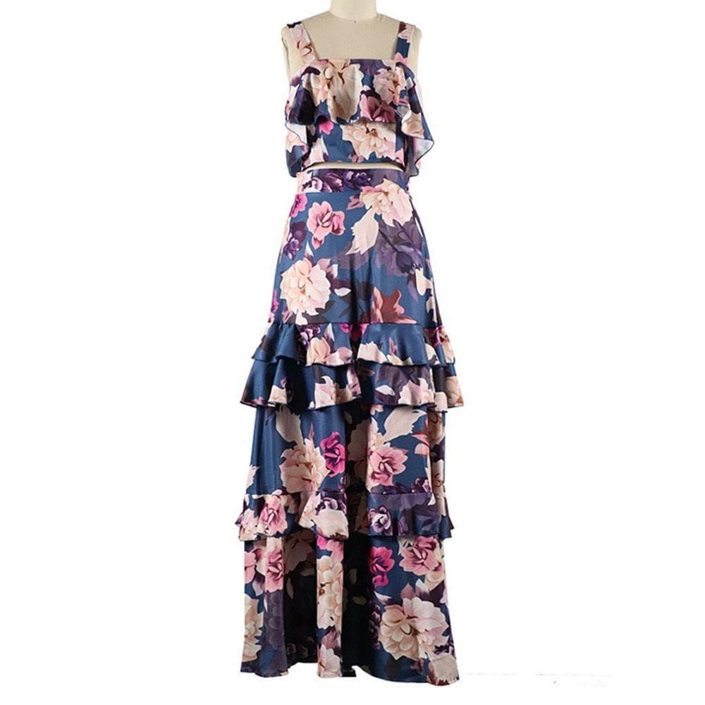 ApparelPrivilegedFlor Blue Floral Dress