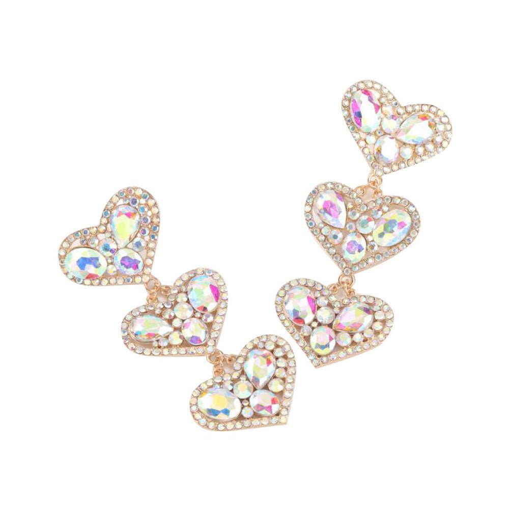 JewelryPrivilegedTriplets-Heart Earrings