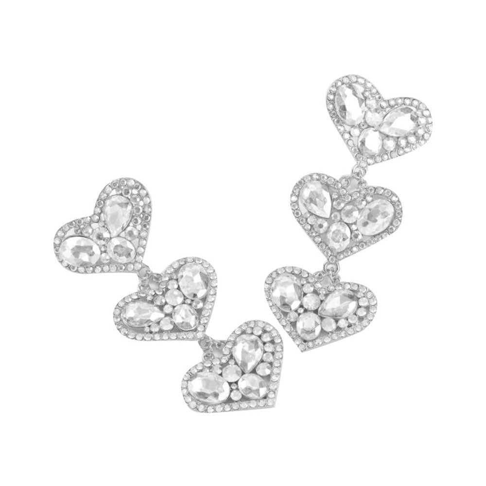 JewelryPrivilegedTriplets-Heart Earrings
