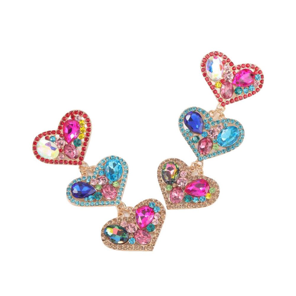 JewelryPrivilegedTriplets-Heart Earrings