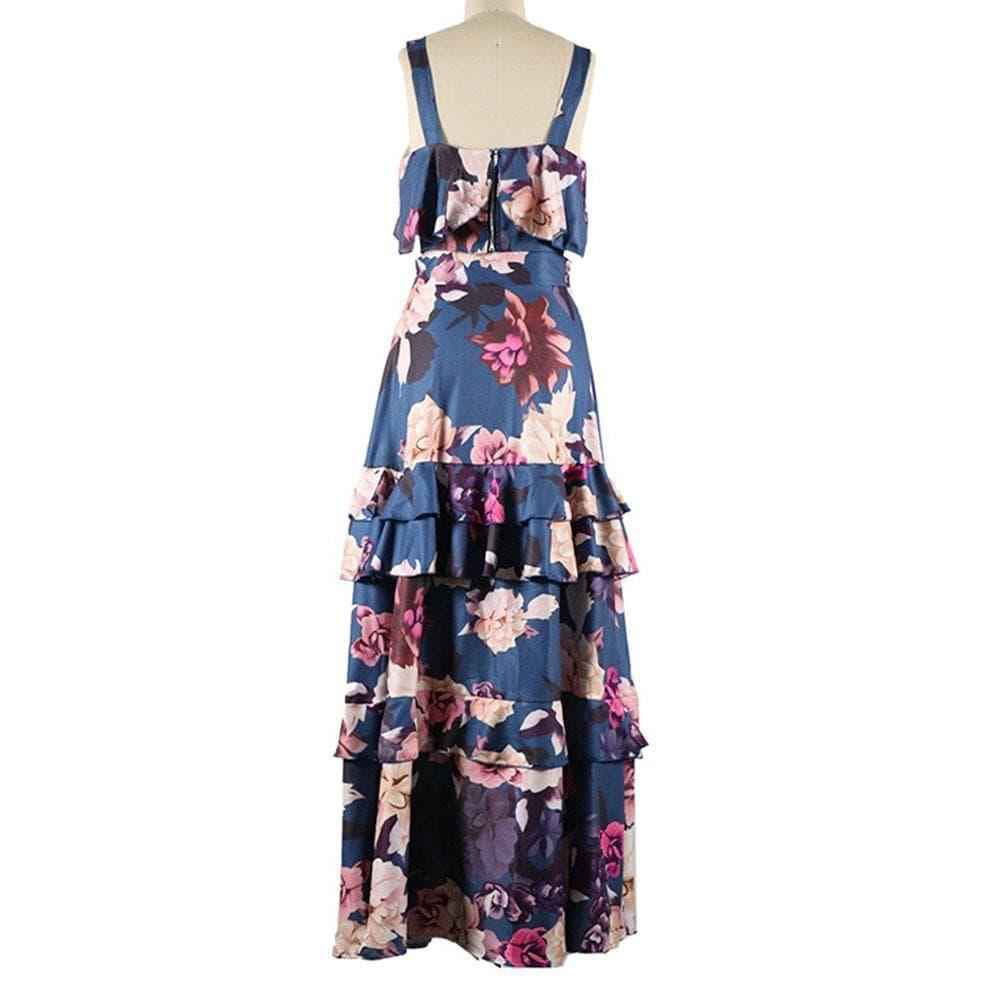 Flor Blue Floral Dress - Privileged