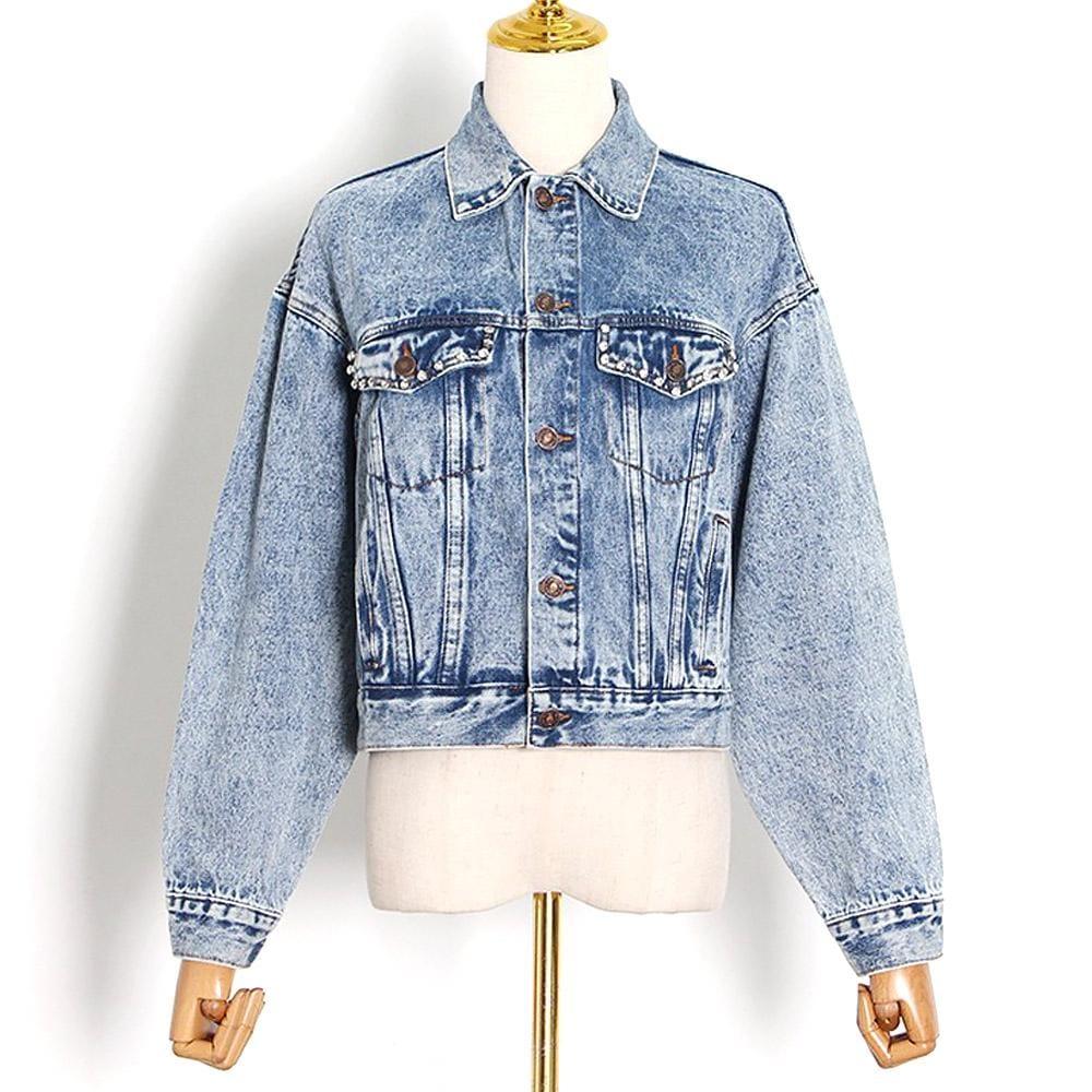 Frinjar Heart Fringe Denim Jacket - Privileged