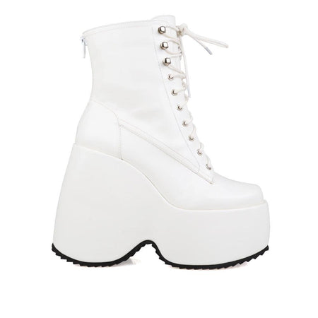 Aheela White Platform Bootie | Privileged Shoes