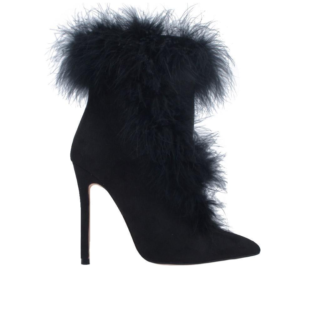 Fury women booties in black color-side view