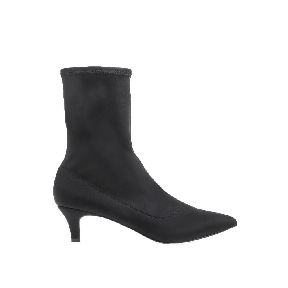 Vegan suede women ankle booties in black