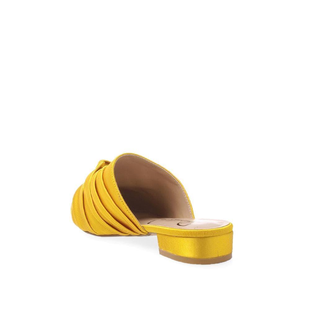 Yellow slip-on women flats-posterior view