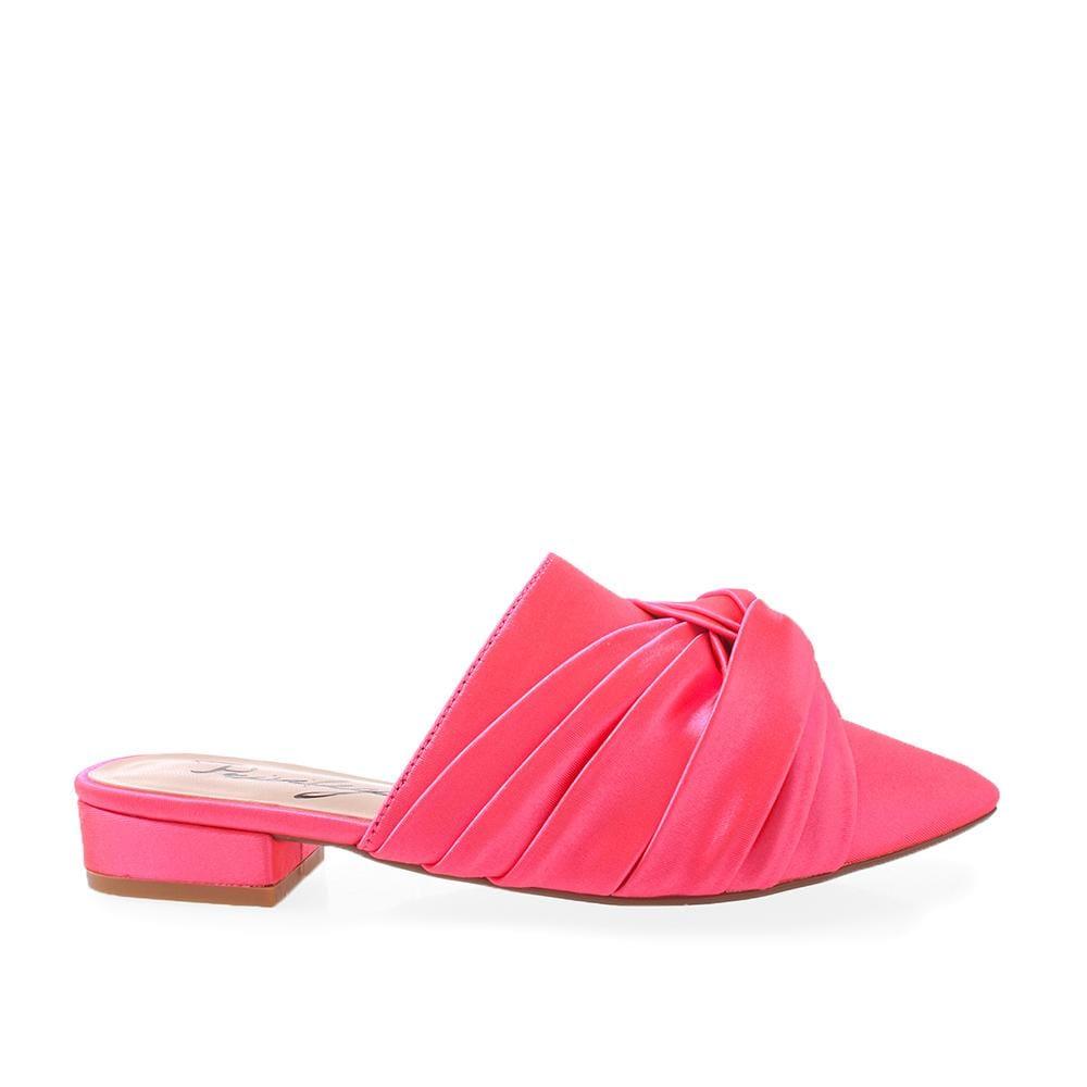 Pink slip-on women flats-side view