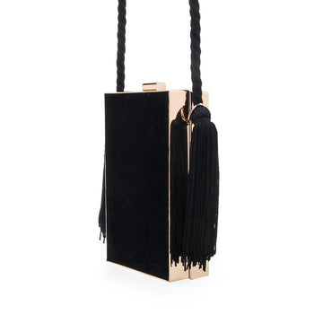 Black and gold women bag with black strap