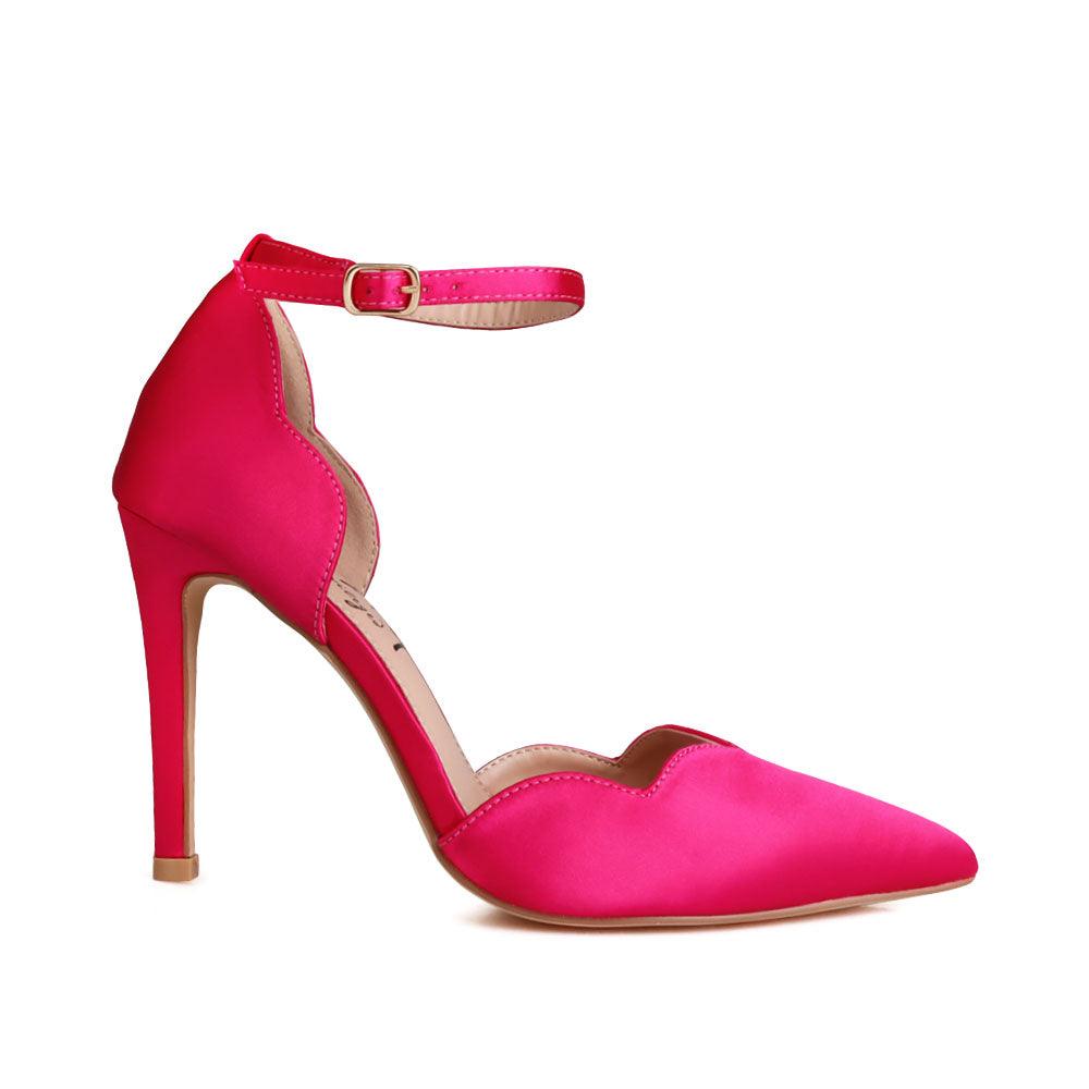 Pink women heels-side view