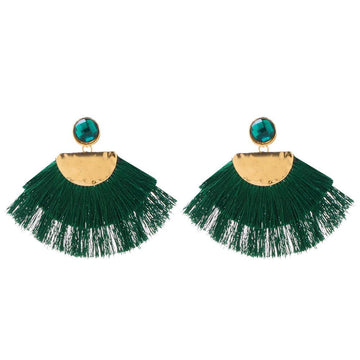 Green colored women earrings
