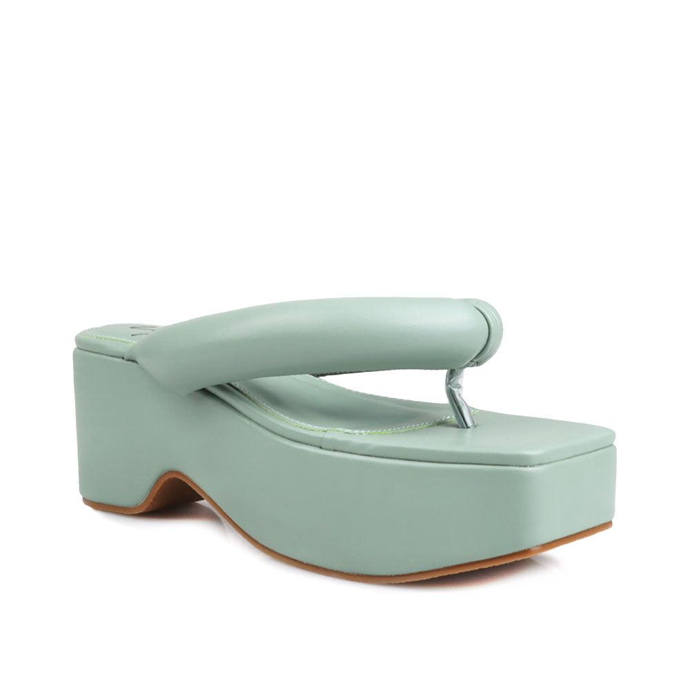 Sage vegan leather platform span women's slip ons-corner view