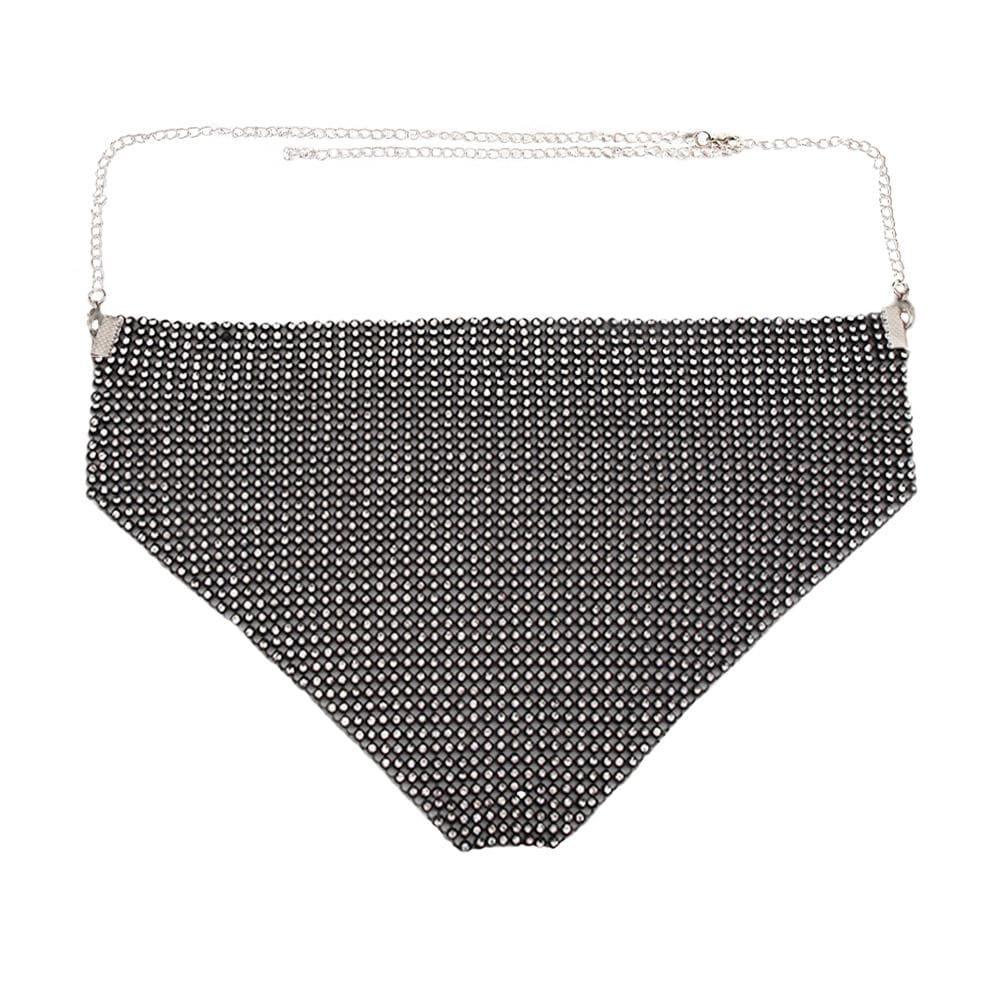 POP Rhinestone Mesh Necklace - Privileged