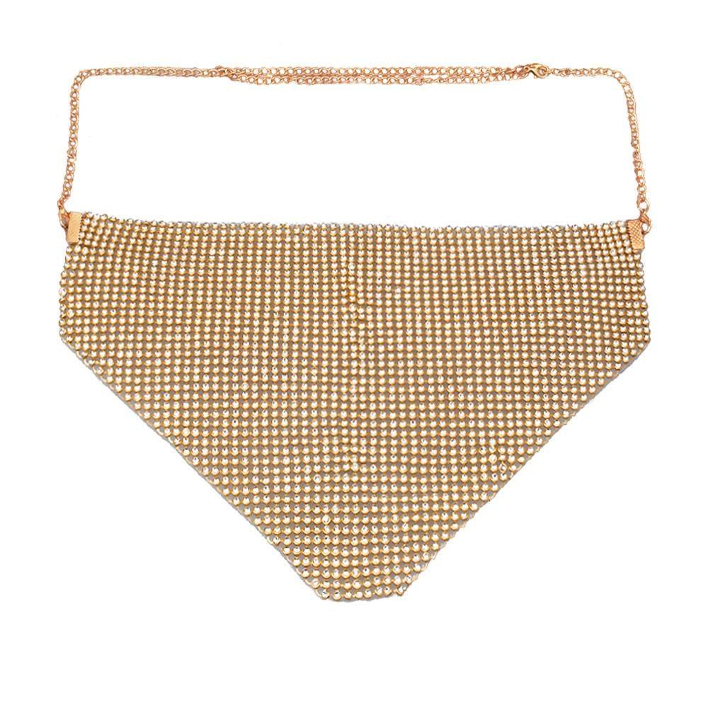 POP Rhinestone Mesh Necklace - Privileged